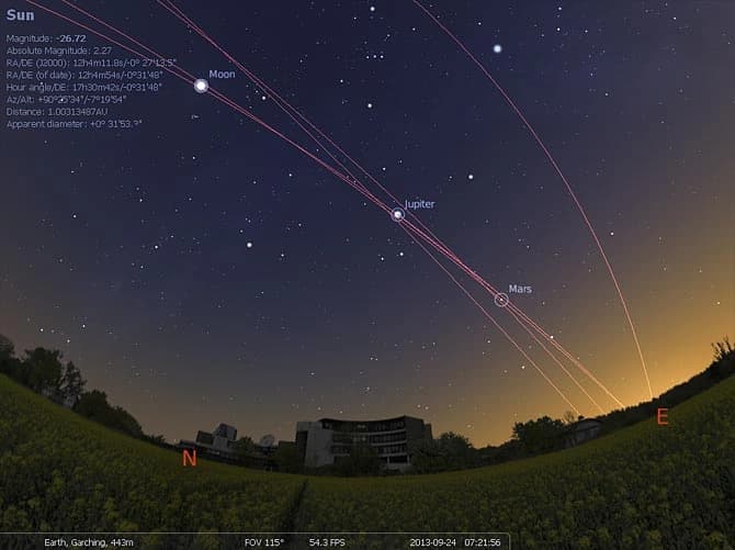Stellarium astronomy visualization