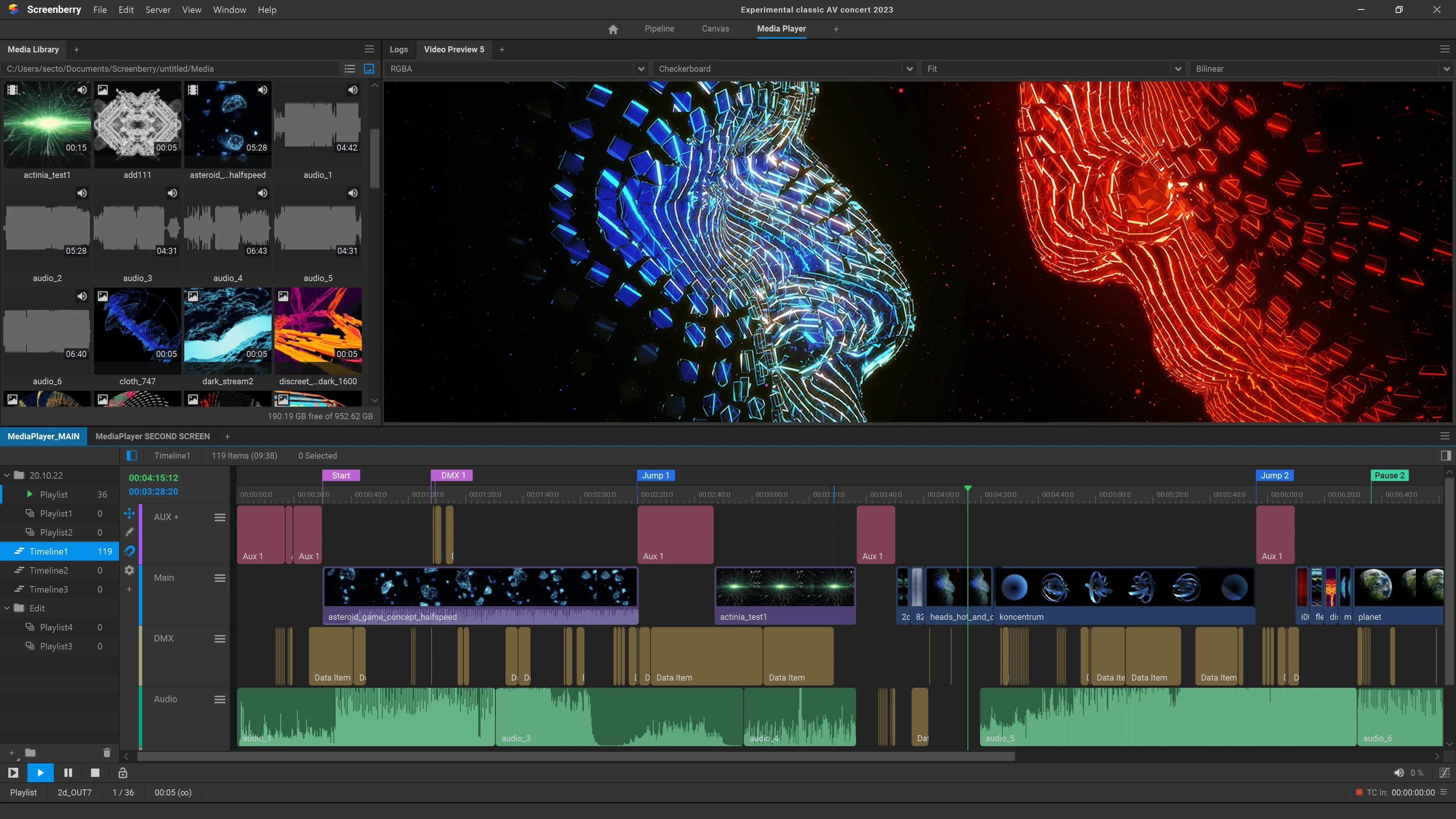 Scrennberry interface
